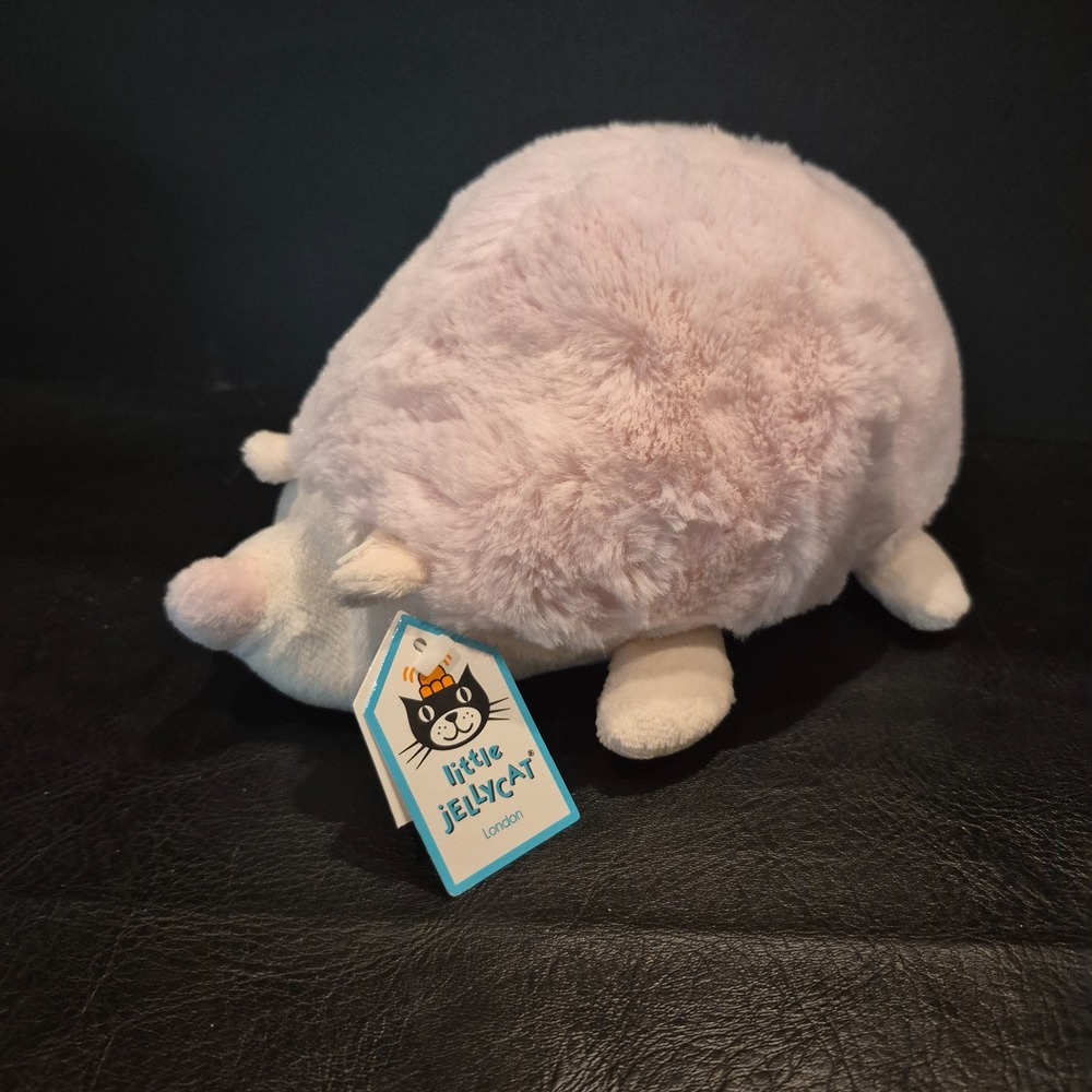 Jellycat Pink Hedgehog Baby Rattle Plush New With Tags London Soft Toy